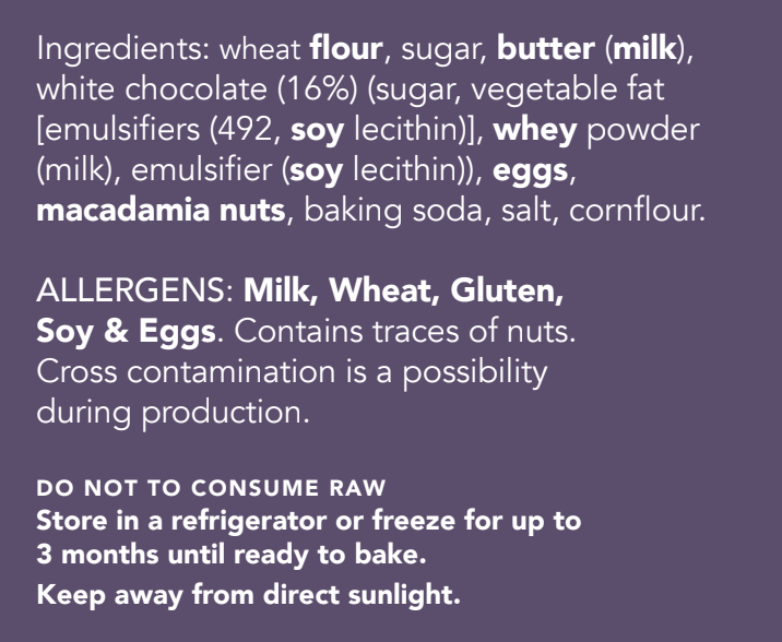 White Chocolate & Macadamia Cookie Dough